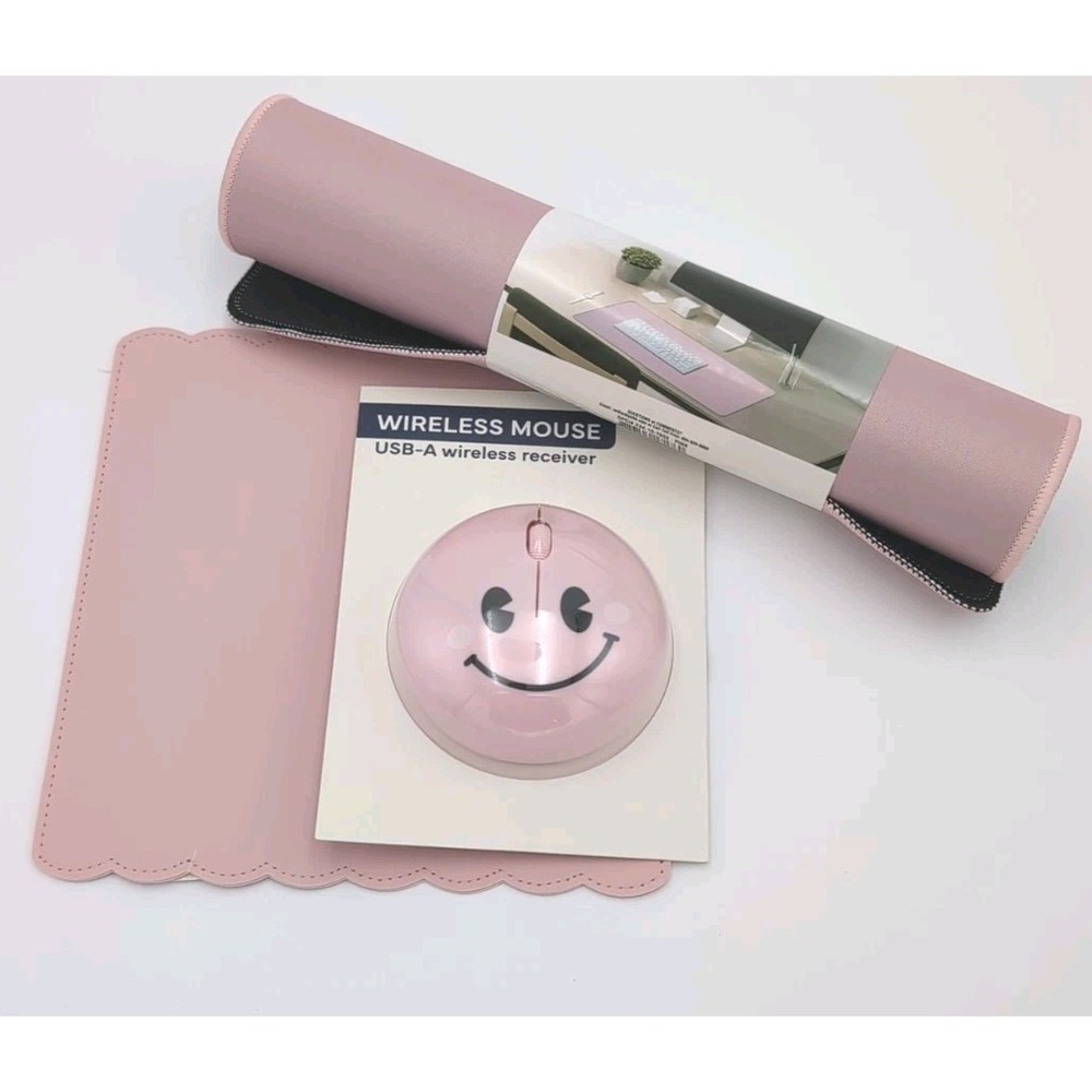 Target Bullseye's Playground Pink Desk Mat wireless mouse and foldable mouse pad